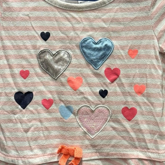 Pink Striped Heart Top size 4 KIDS - Picture 4 of 4